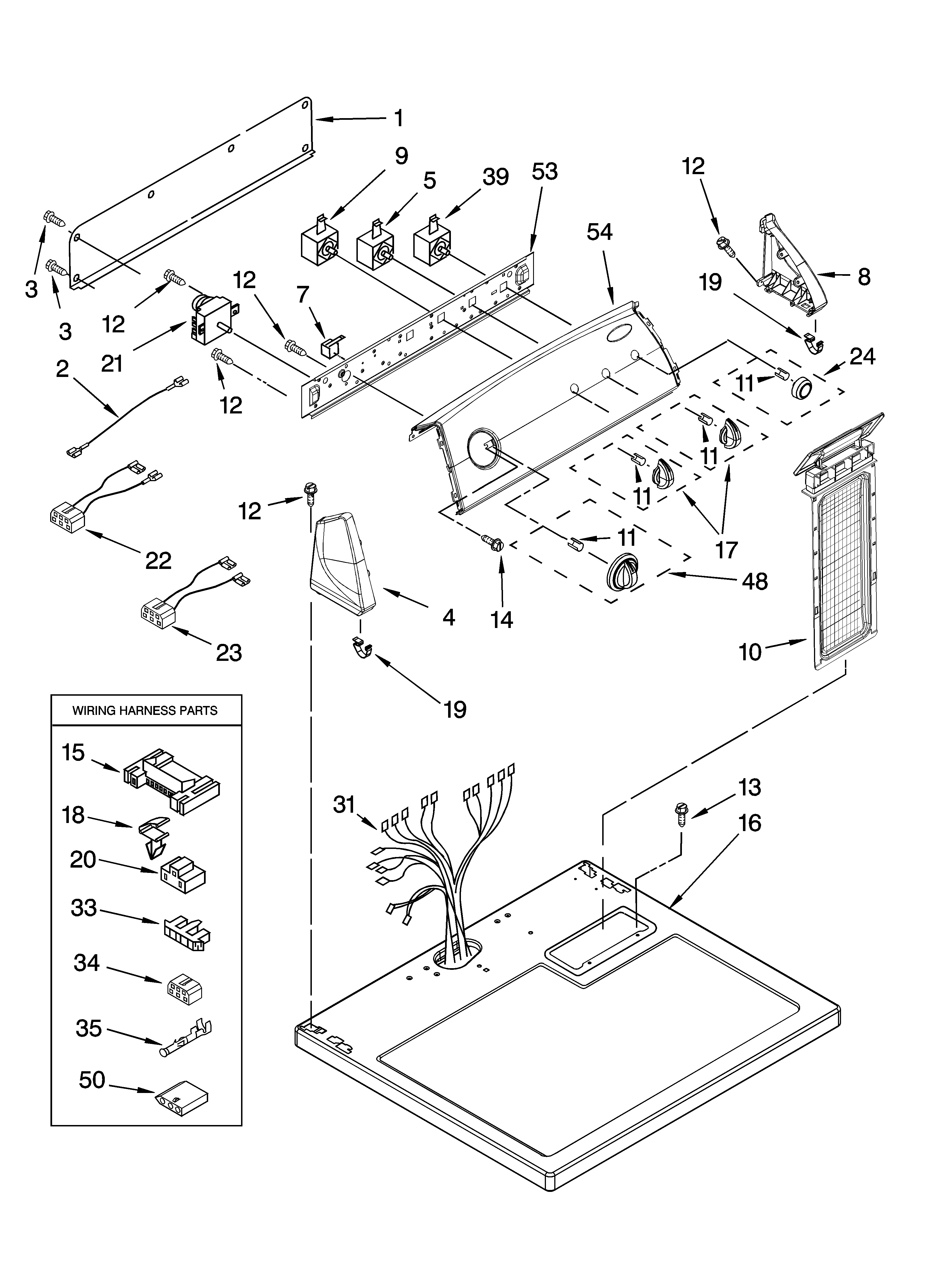 Top and console parts
