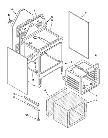 Oven chassis parts