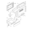 Inglis IHE33301 door and drawer parts diagram