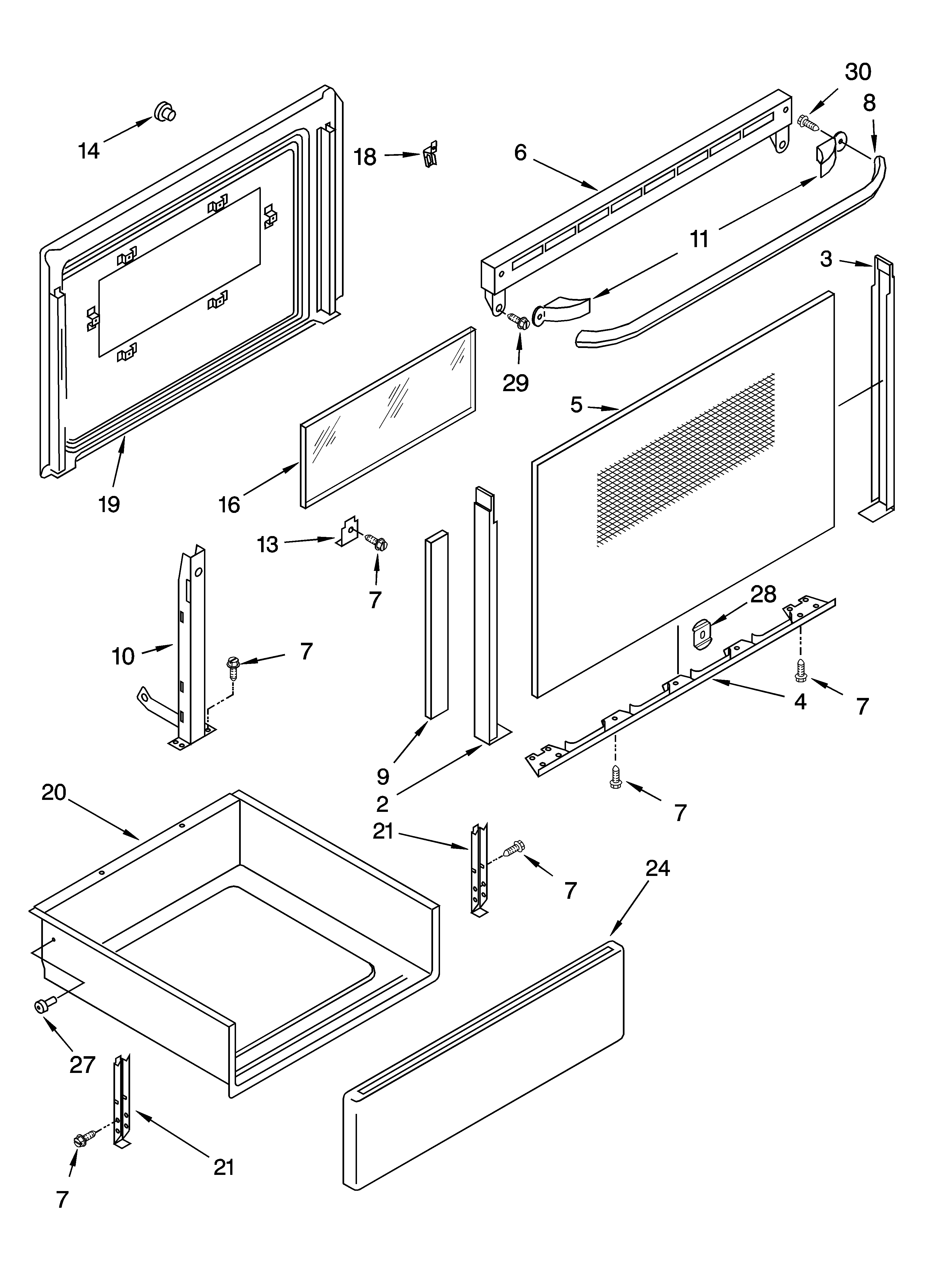 Door and drawer parts