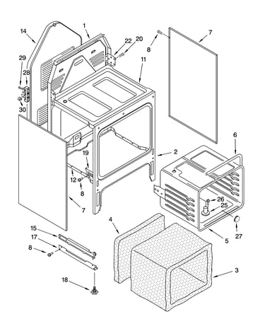 Oven chassis parts