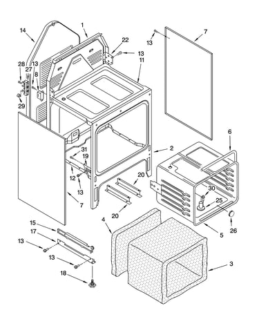 Oven chassis parts