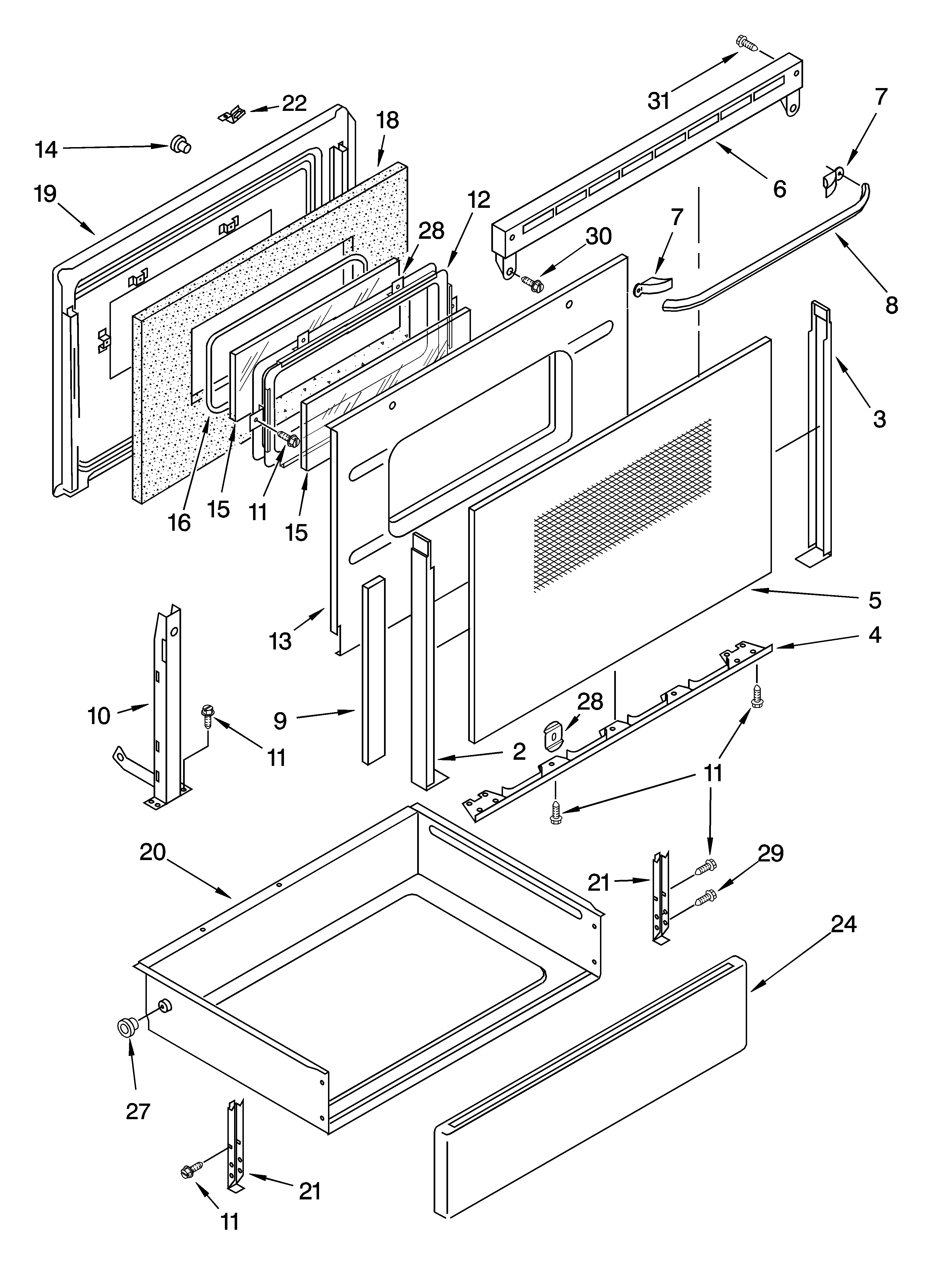 Door and drawer parts