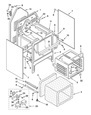 Oven chassis parts