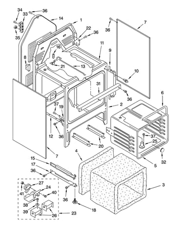 Oven chassis parts