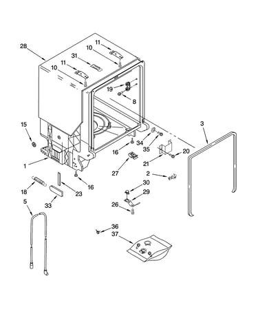 Tub and frame parts