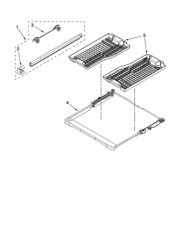 Third level rack and track parts