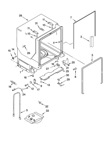 Tub and frame parts