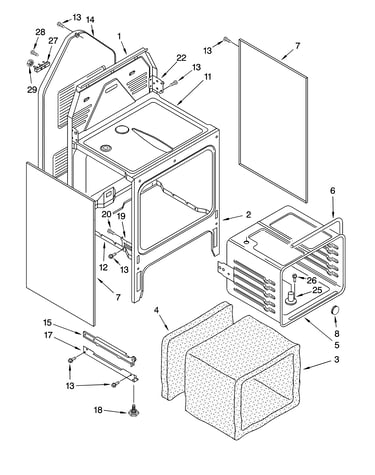 Oven chassis parts