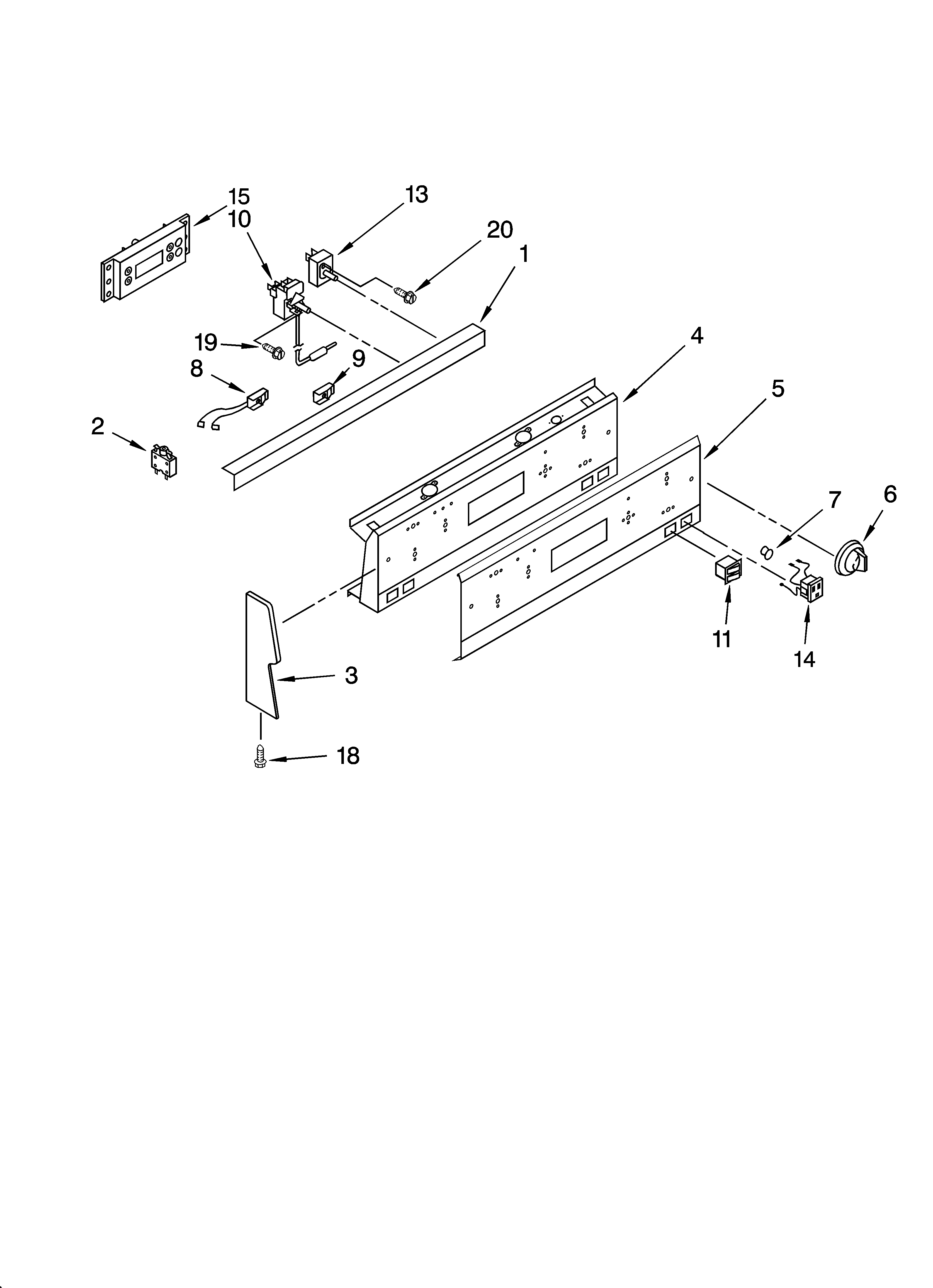 Control panel parts