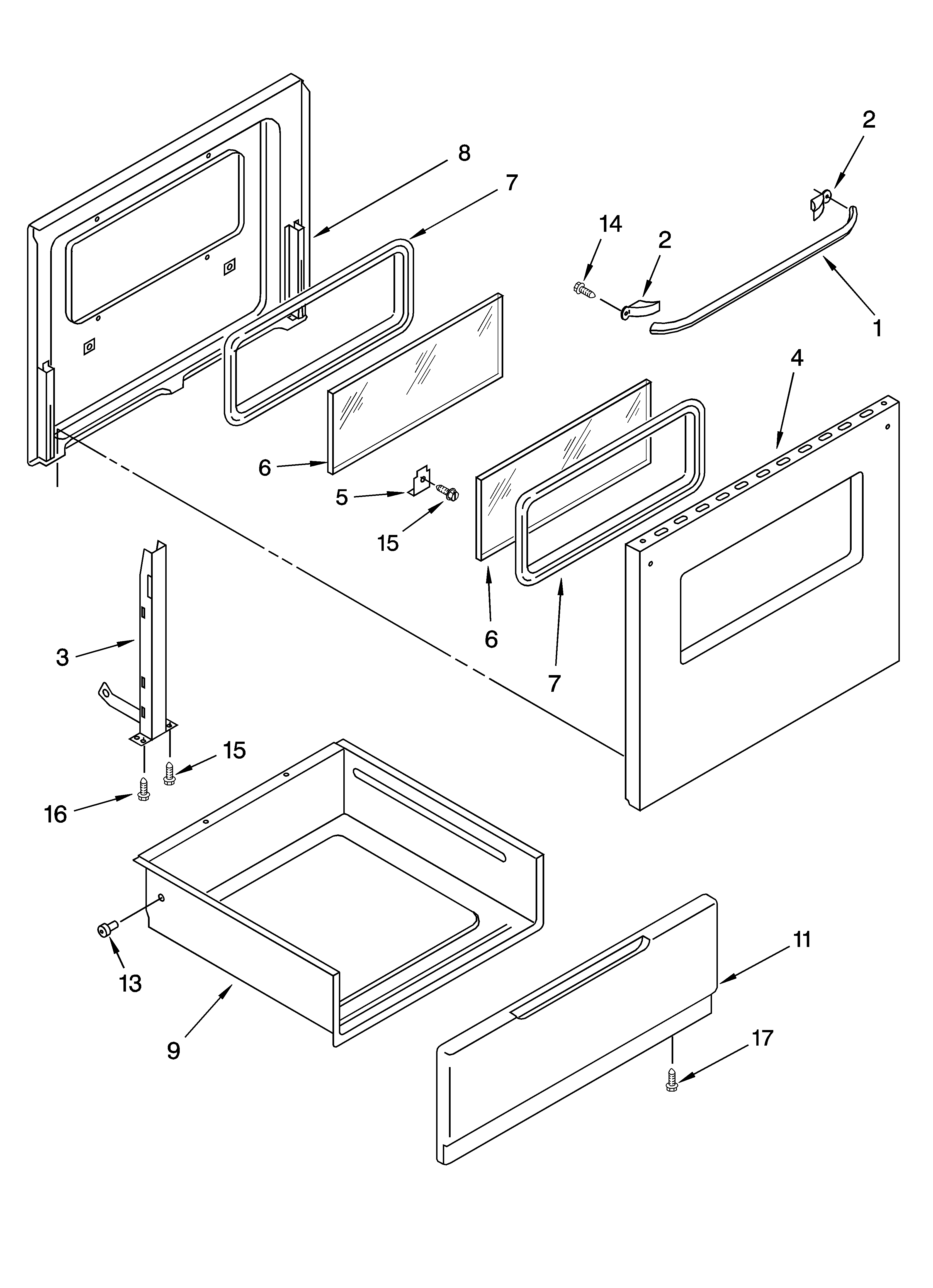 Door and drawer parts