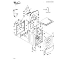 Whirlpool WFW8500SR01 top and cabinet parts diagram