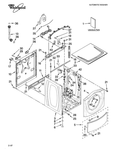 Top and cabinet parts