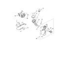 Whirlpool WFW8500SR01 pump and motor parts diagram