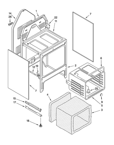 Oven chassis parts