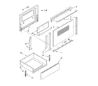 Whirlpool WGE33301 door and drawer parts diagram