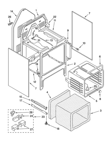 Oven chassis parts