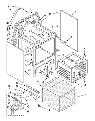 Oven chassis parts