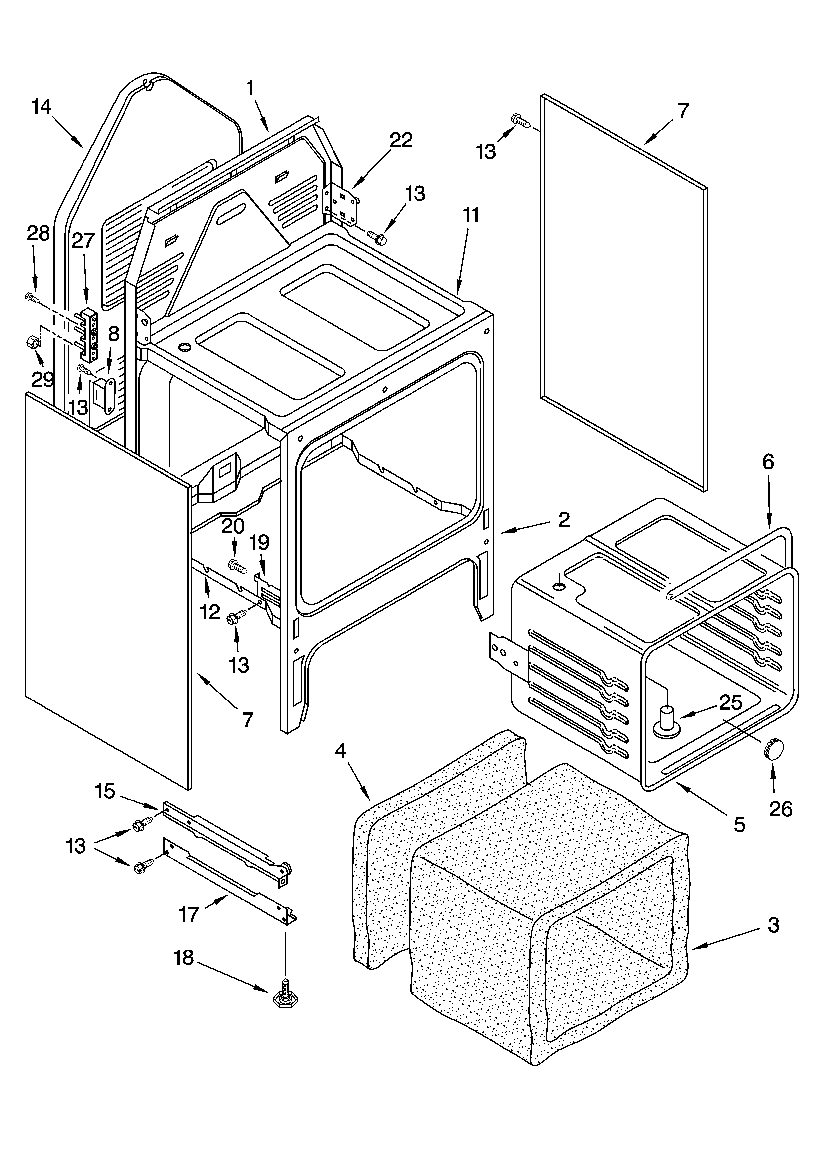 OVEN CHASSIS PARTS