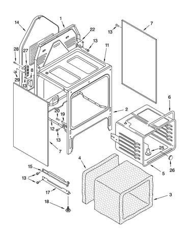 Oven chassis parts