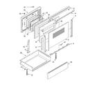 Whirlpool WHP32812 door and drawer parts diagram