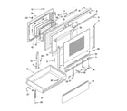 Whirlpool WHP54802 door and drawer parts diagram
