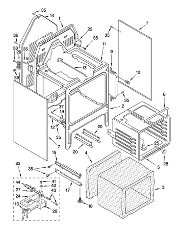Oven chassis parts