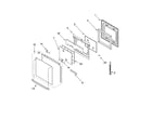 Whirlpool YGBS307PDQ9 oven door parts diagram