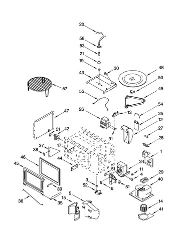 Cabinet and stirrer parts