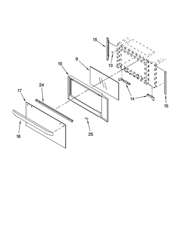 Microwave door parts