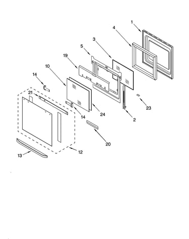 Oven door parts
