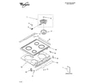 Whirlpool YGY395LXGZ2 cooktop parts diagram