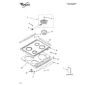 Whirlpool YGY395LXGQ4 cooktop parts diagram