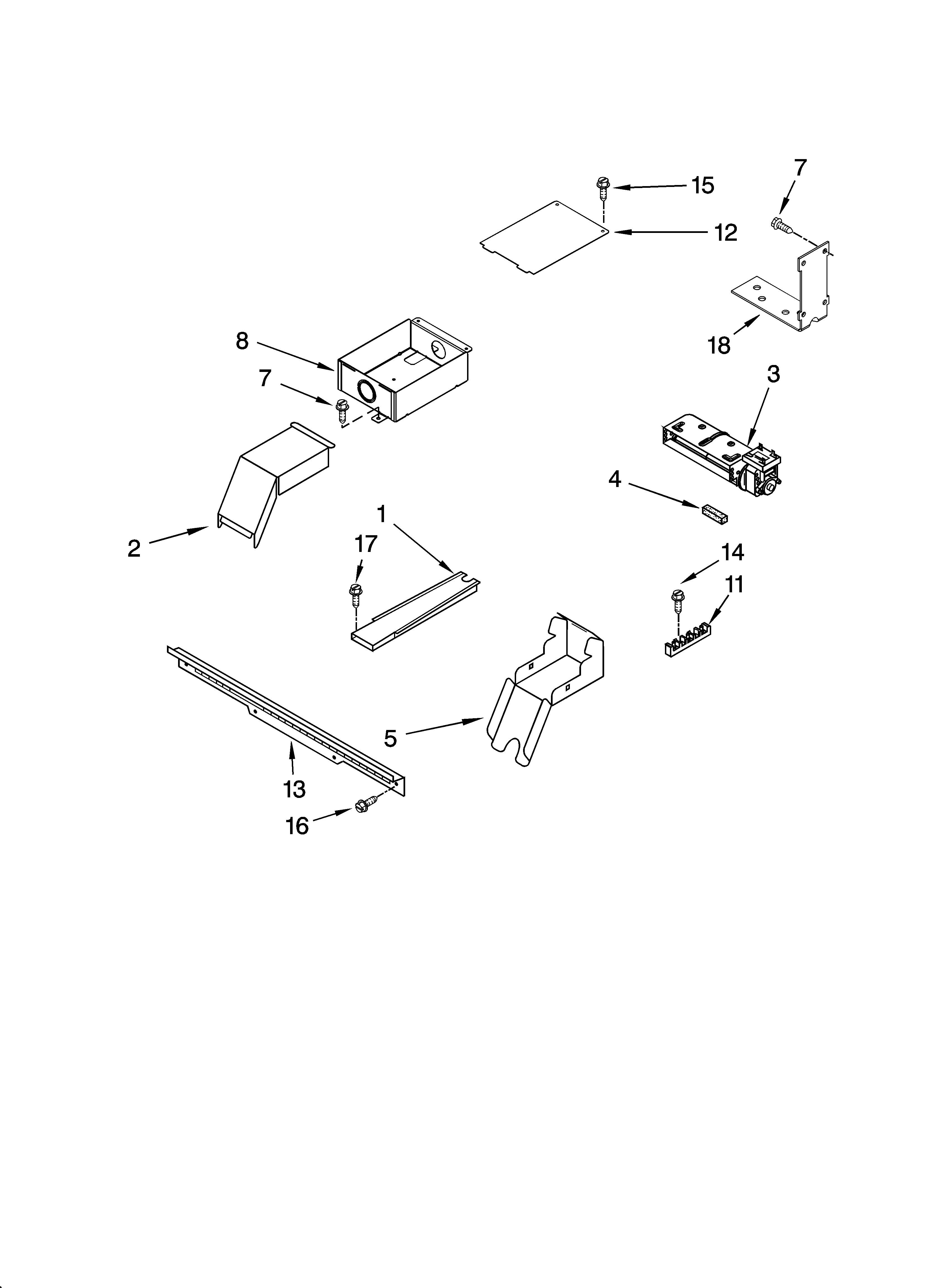 Top venting parts, optional parts (not included)
