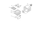 Whirlpool YGY398LXPB00 internal oven parts diagram