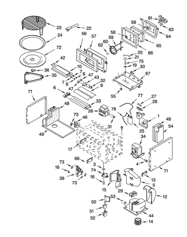 Cabinet and stirrer parts