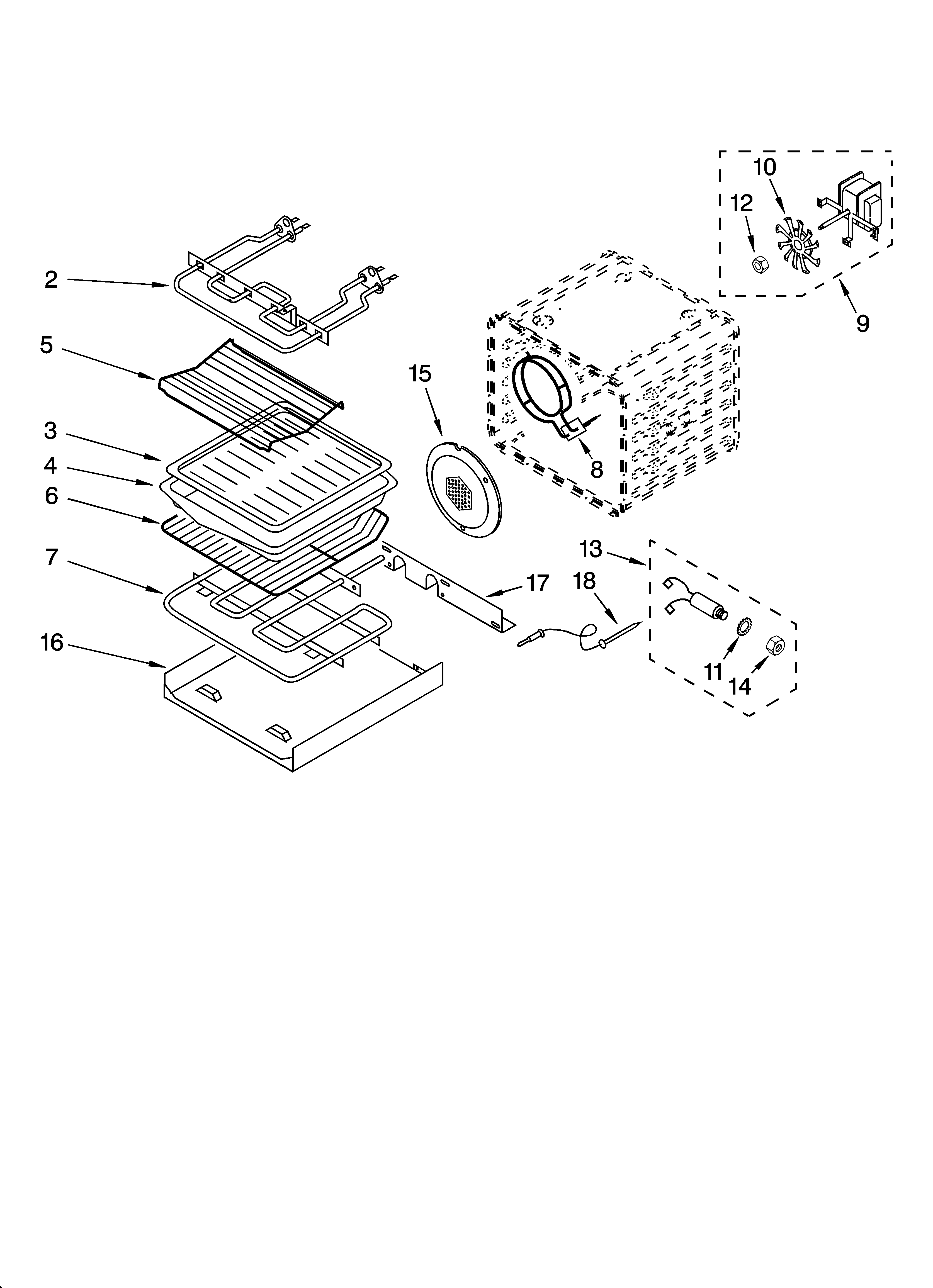 Internal oven parts