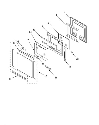 Oven door parts