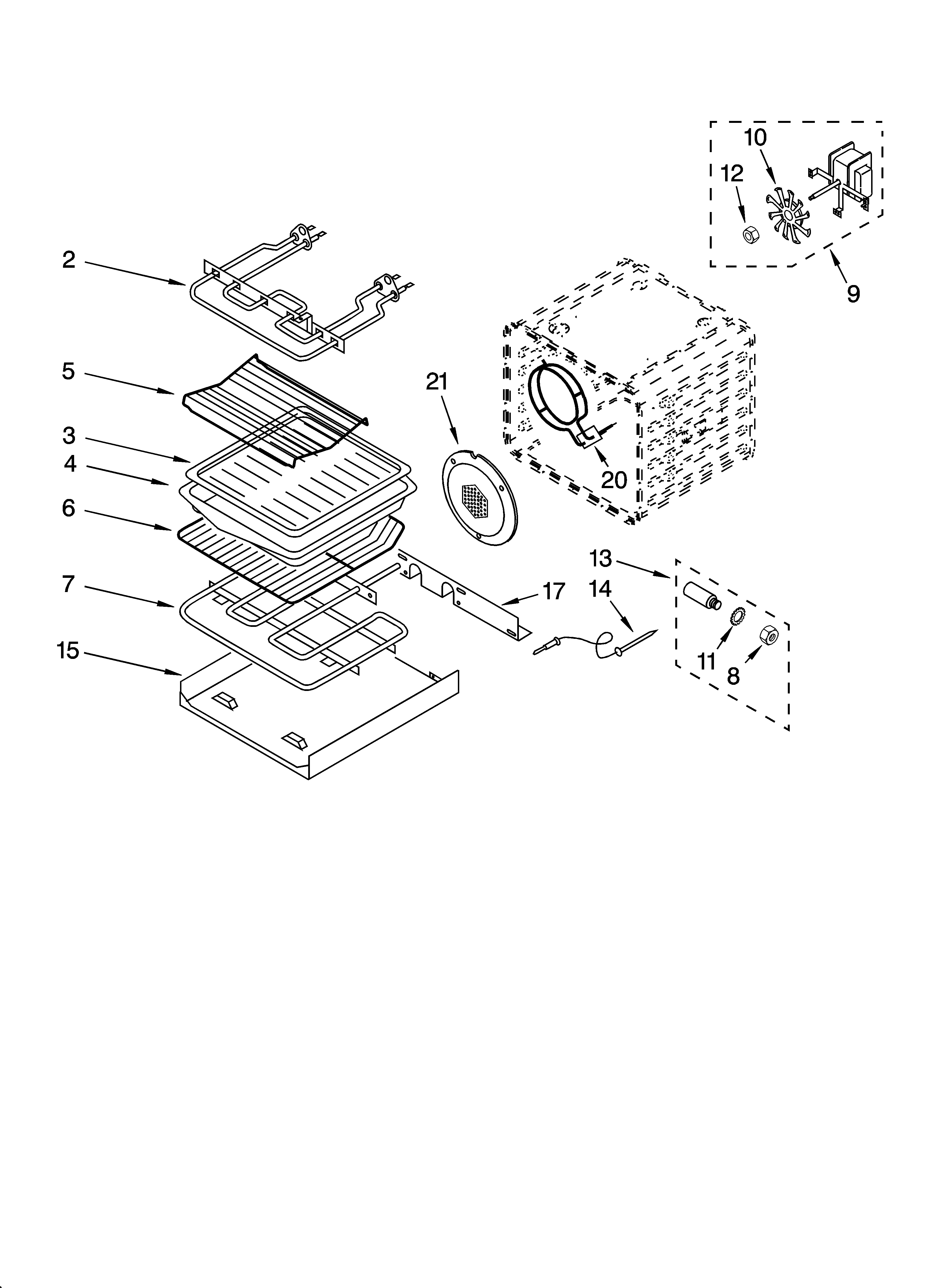 Internal oven parts