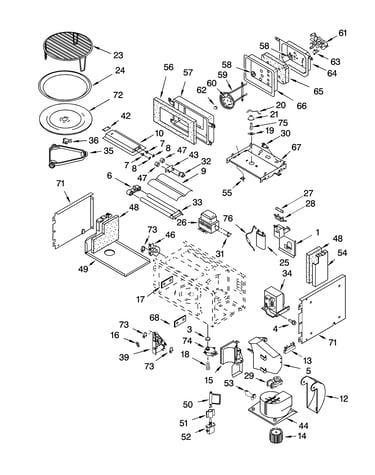 Cabinet and stirrer parts