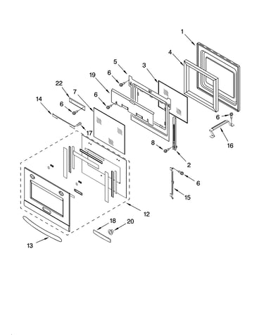 Oven door parts