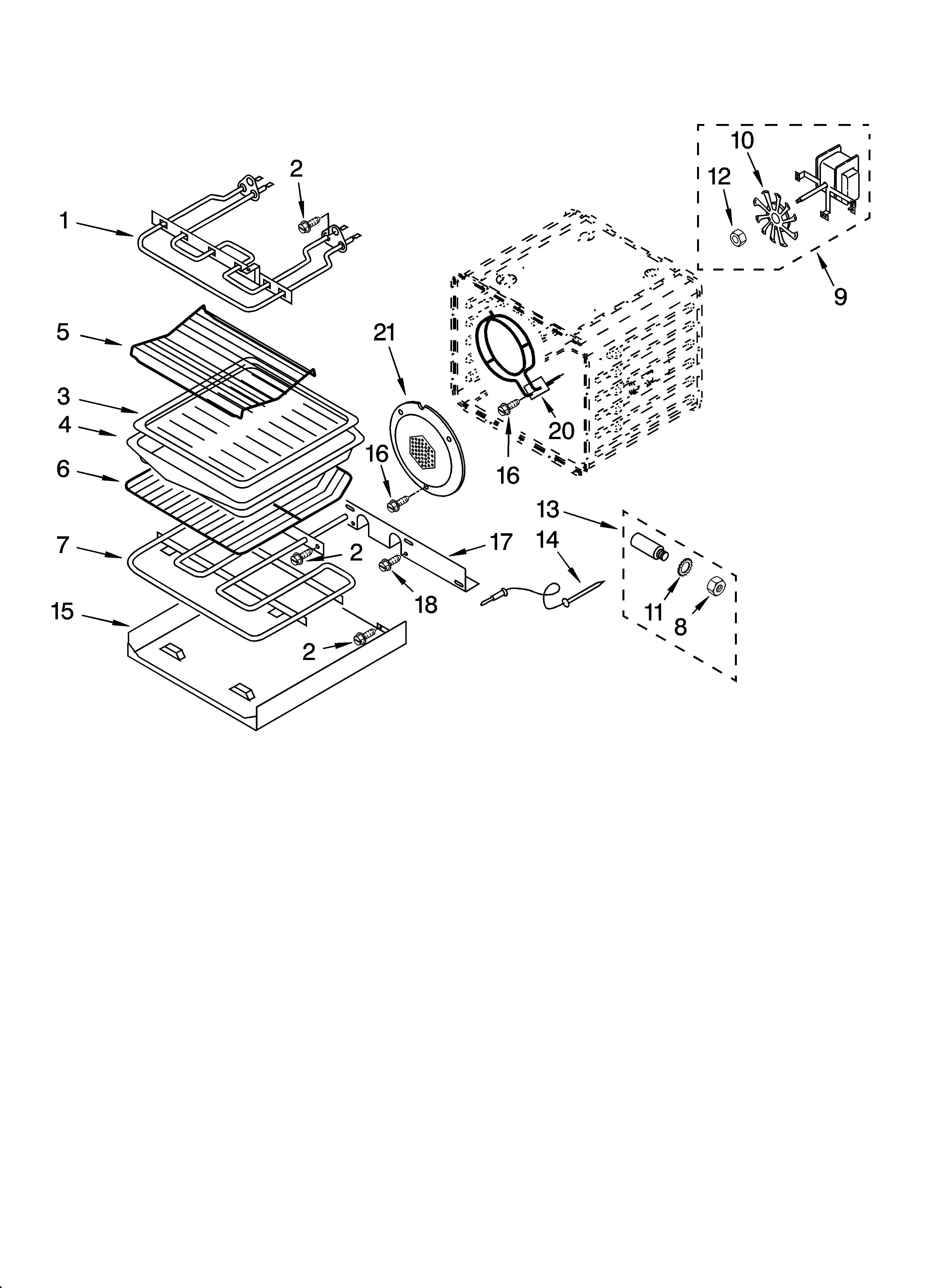 Internal oven parts