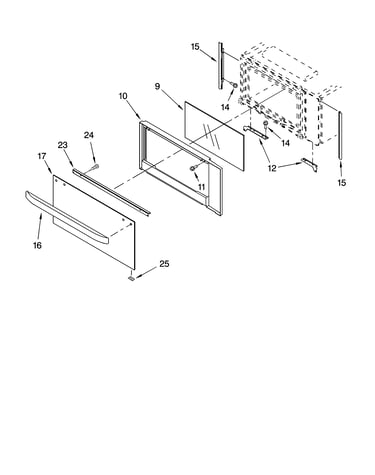 Microwave door parts, optional parts