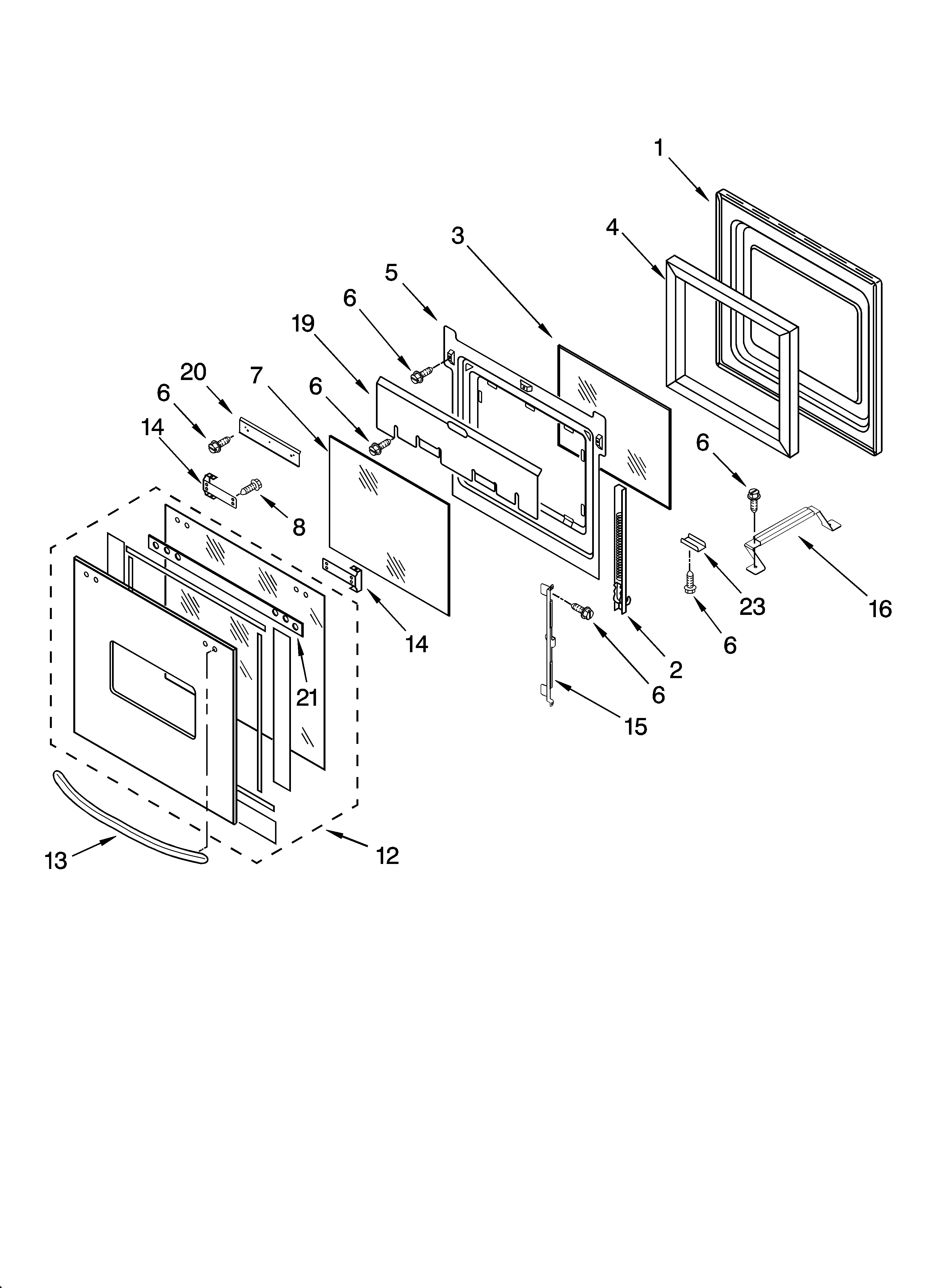 OVEN DOOR PARTS