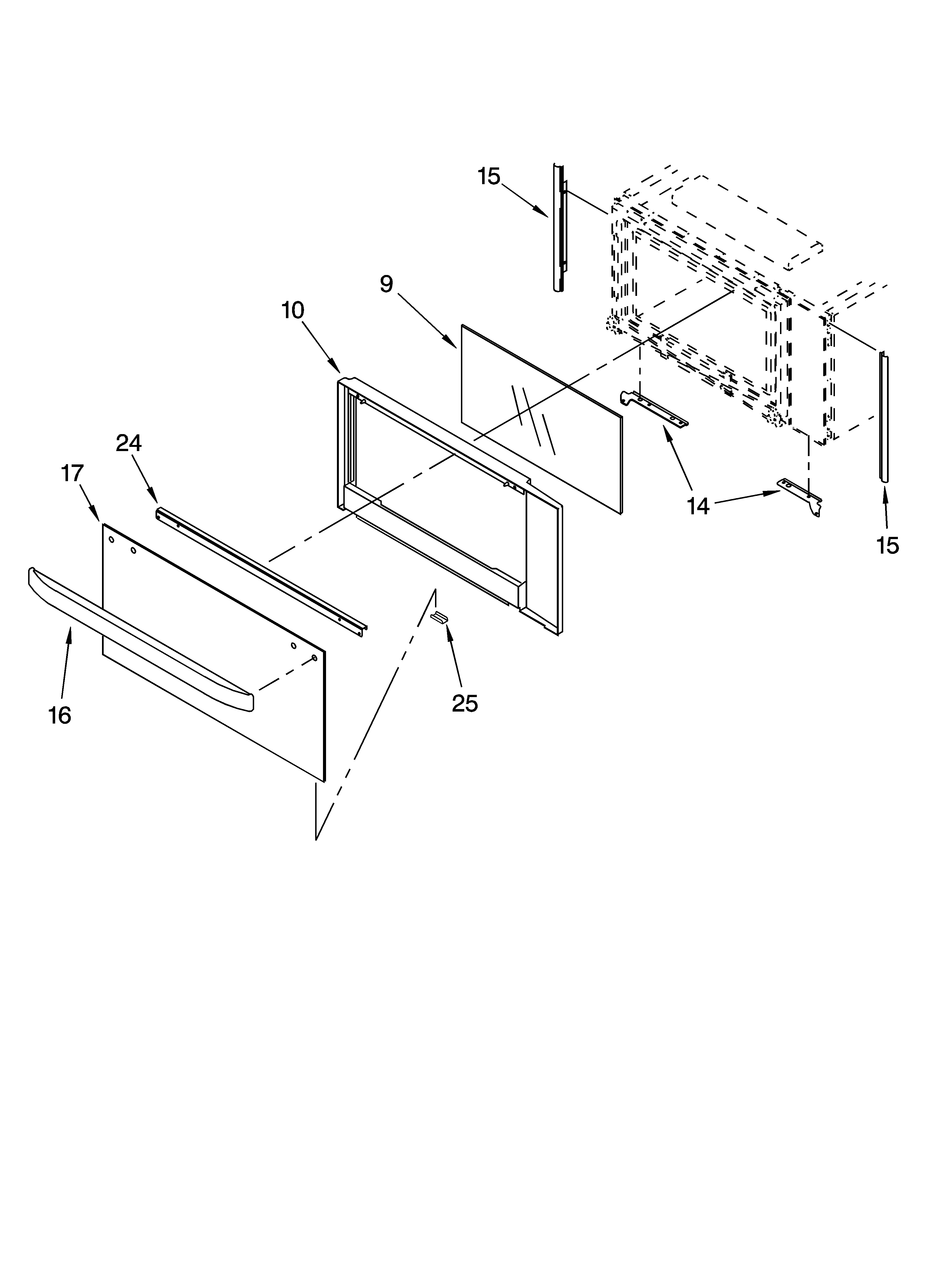 Microwave door parts, miscellaneous parts