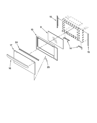 Microwave door parts, miscellaneous parts