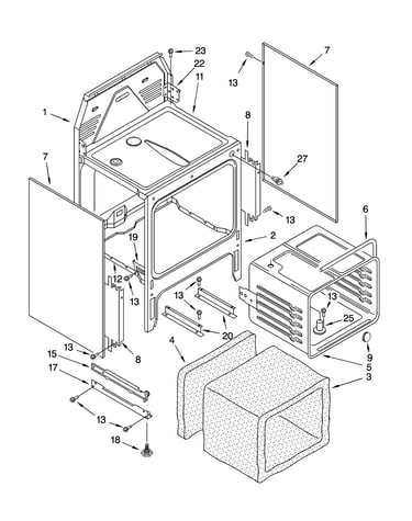 Oven chassis parts