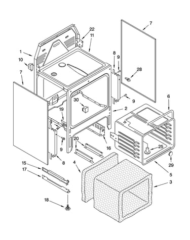 Oven chassis parts