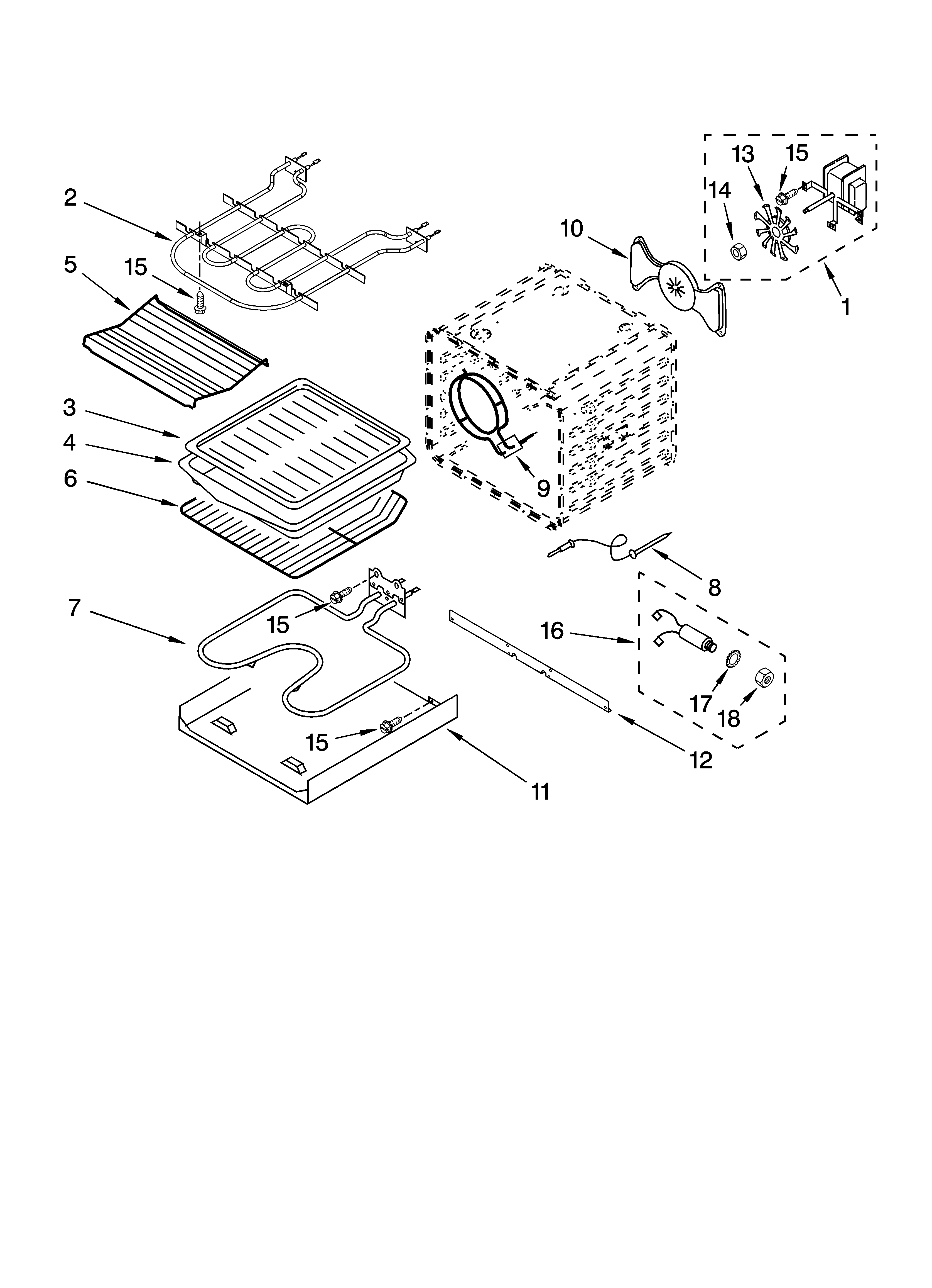 Internal oven parts
