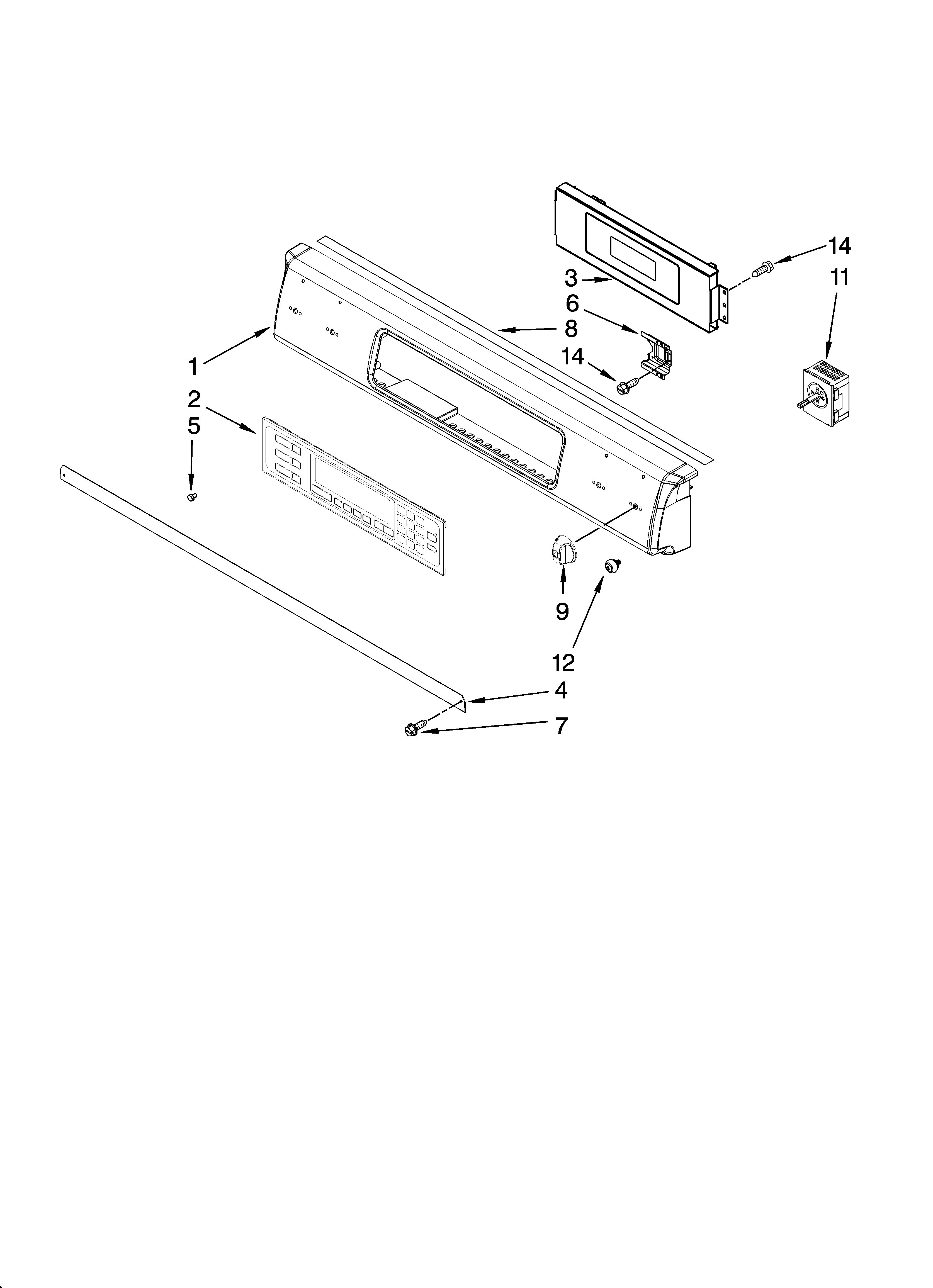 Control panel parts